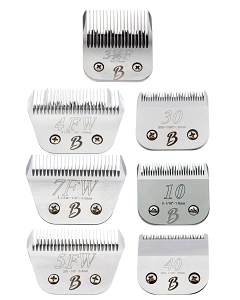 Bucchelli A Series #3¾F, #4FW, #5FW, #7FW, #10, #30 & #40 Clipper Blade Bundle