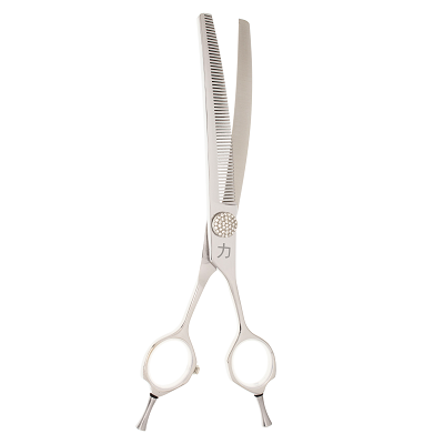 7" BP Trinity 60 Tooth Curved Thinner Grooming Shear 
